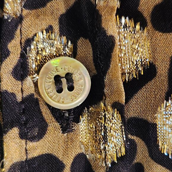 Golden Goose Leopard‑Print Fil Coupe Shirtdress, Professionally Shortened, Sz 4 - Picture 11 of 15